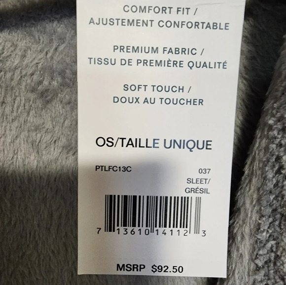 Perry Ellis Portfolio Grey Bath Robe One size M L - Picture 5 of 6